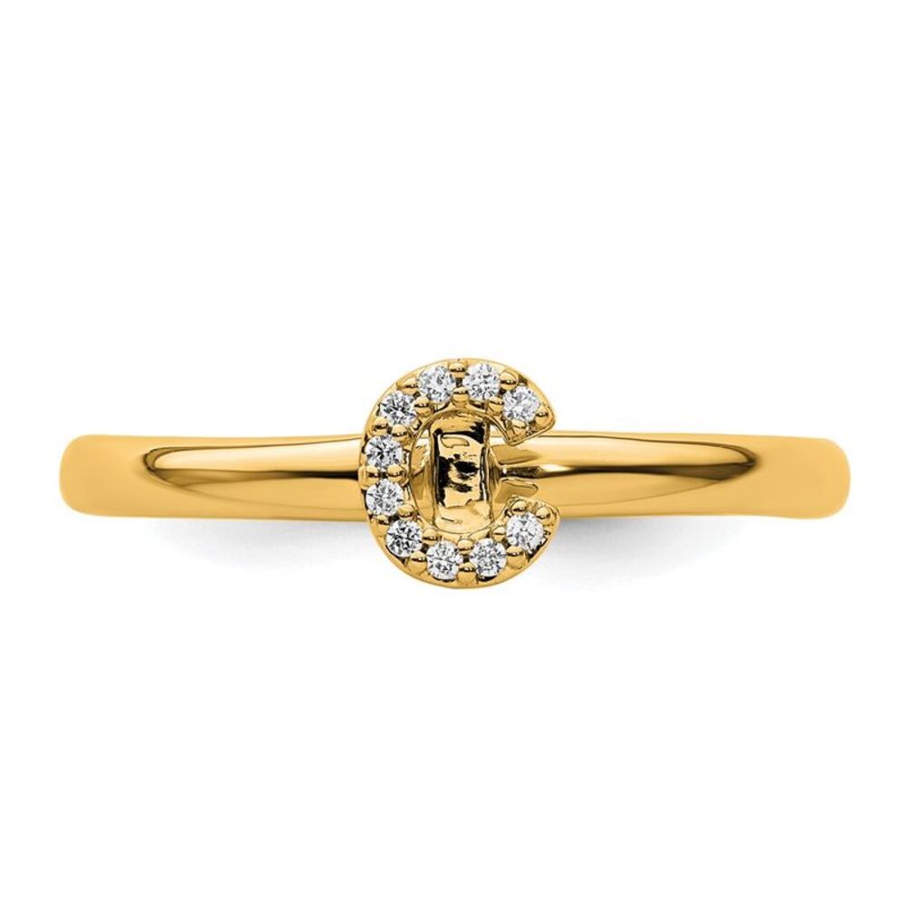 Kazi Luxury 14k Yellow Gold Stackable Diamond Ini… - image 3